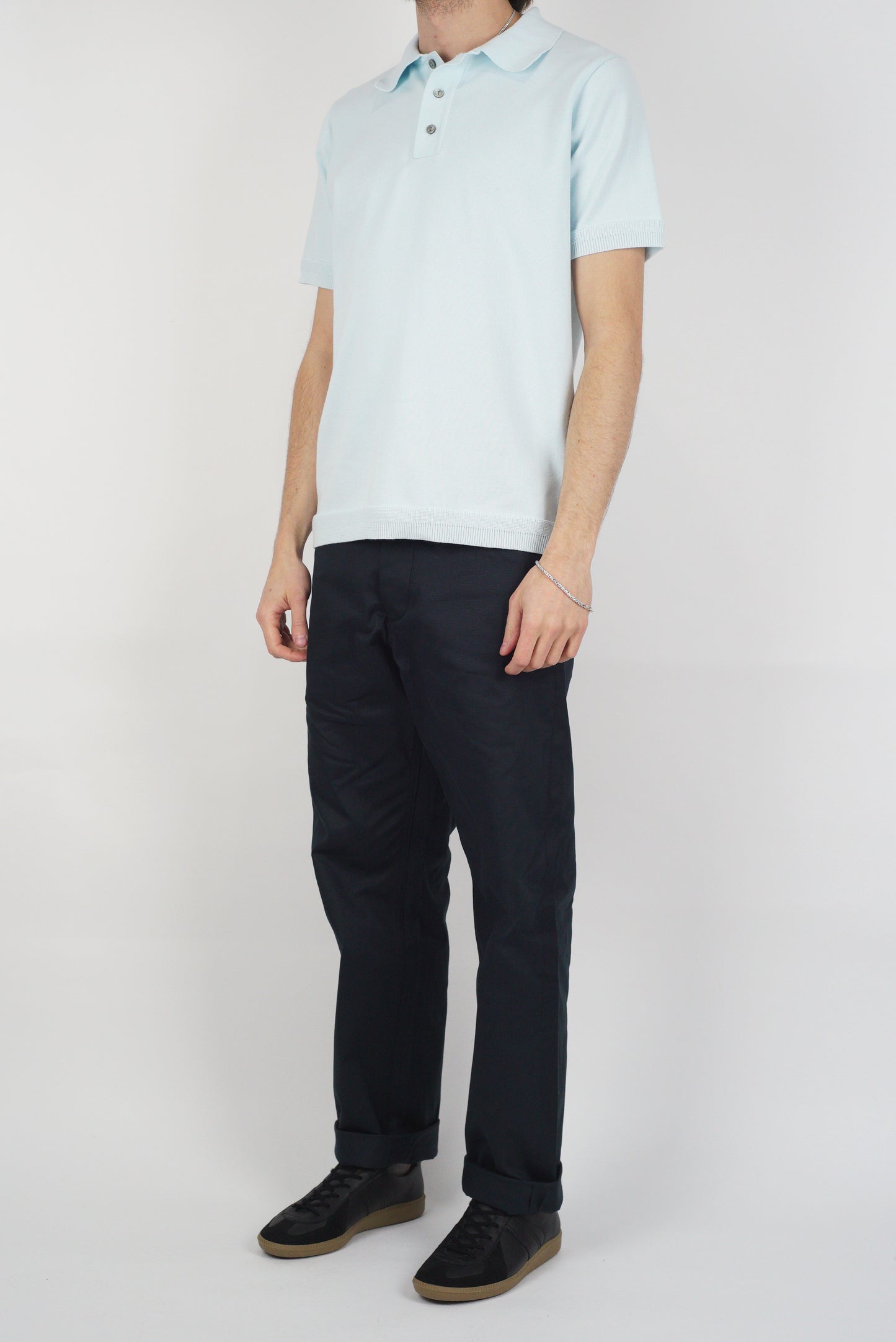 SUNNYSIDERS_FUJITO_Fujito - Knit Polo, Sax_knitwear