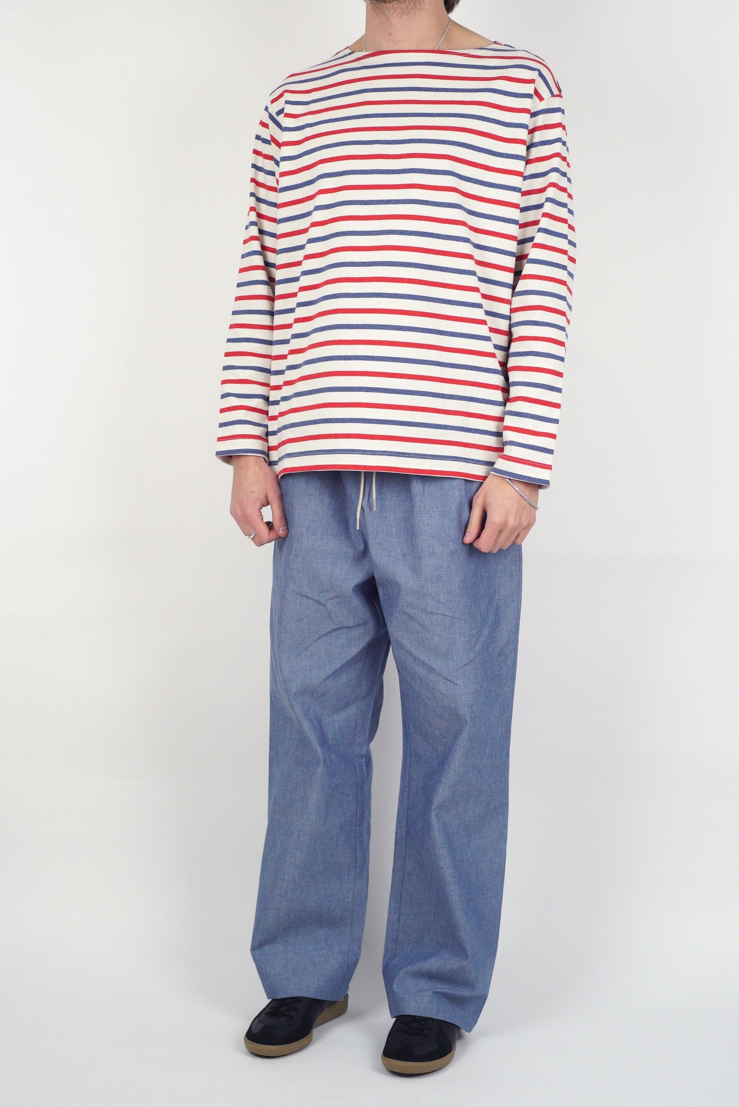 SUNNYSIDERS_SUNNYSIDERS_Sunnysiders - Basque T-Shirt, Blue / Red_T-Shirts
