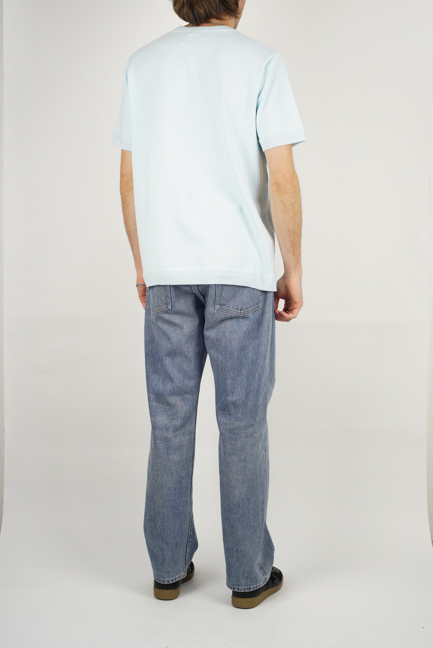 SUNNYSIDERS_FUJITO_Fujito - Knit T-Shirt, Sax_T-Shirts
