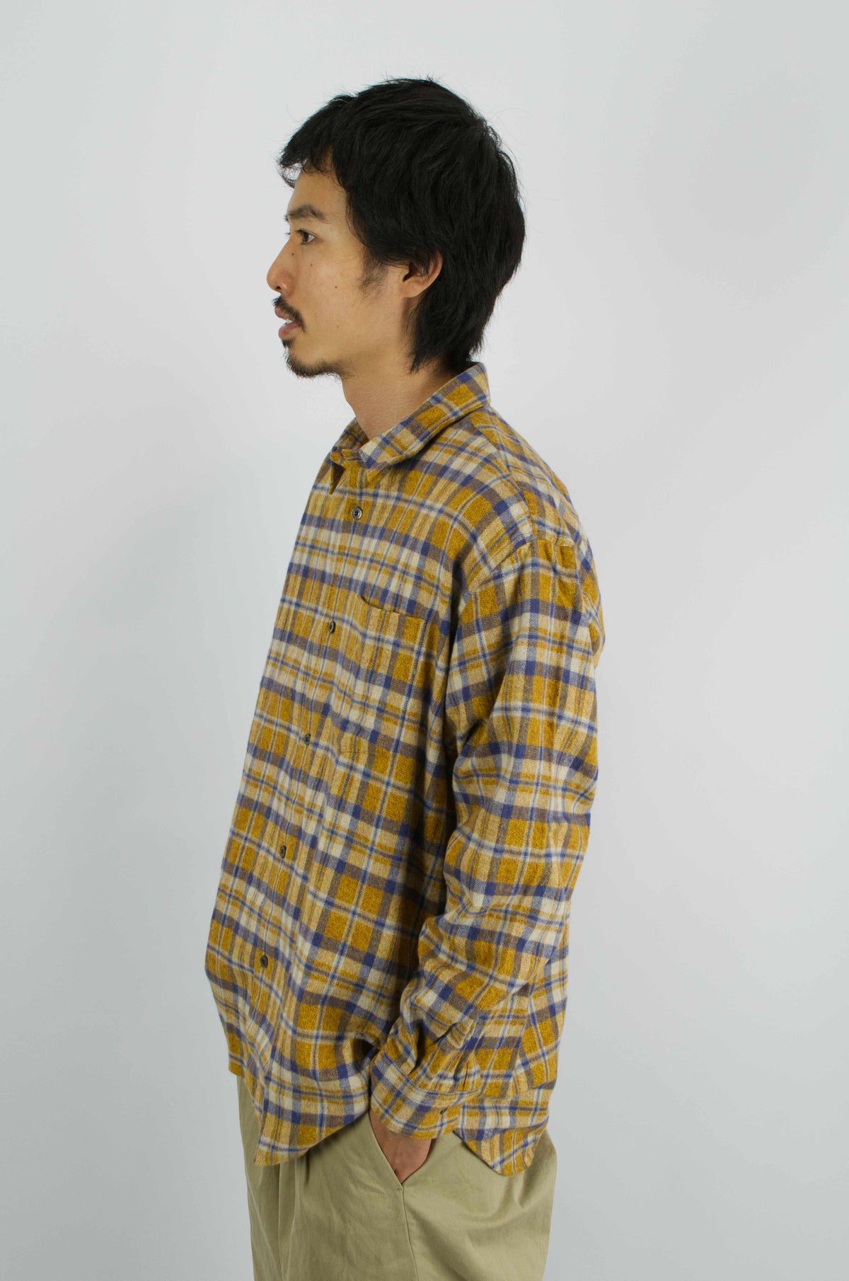 Fujito - Big Sleeve Shirt, Orange Check