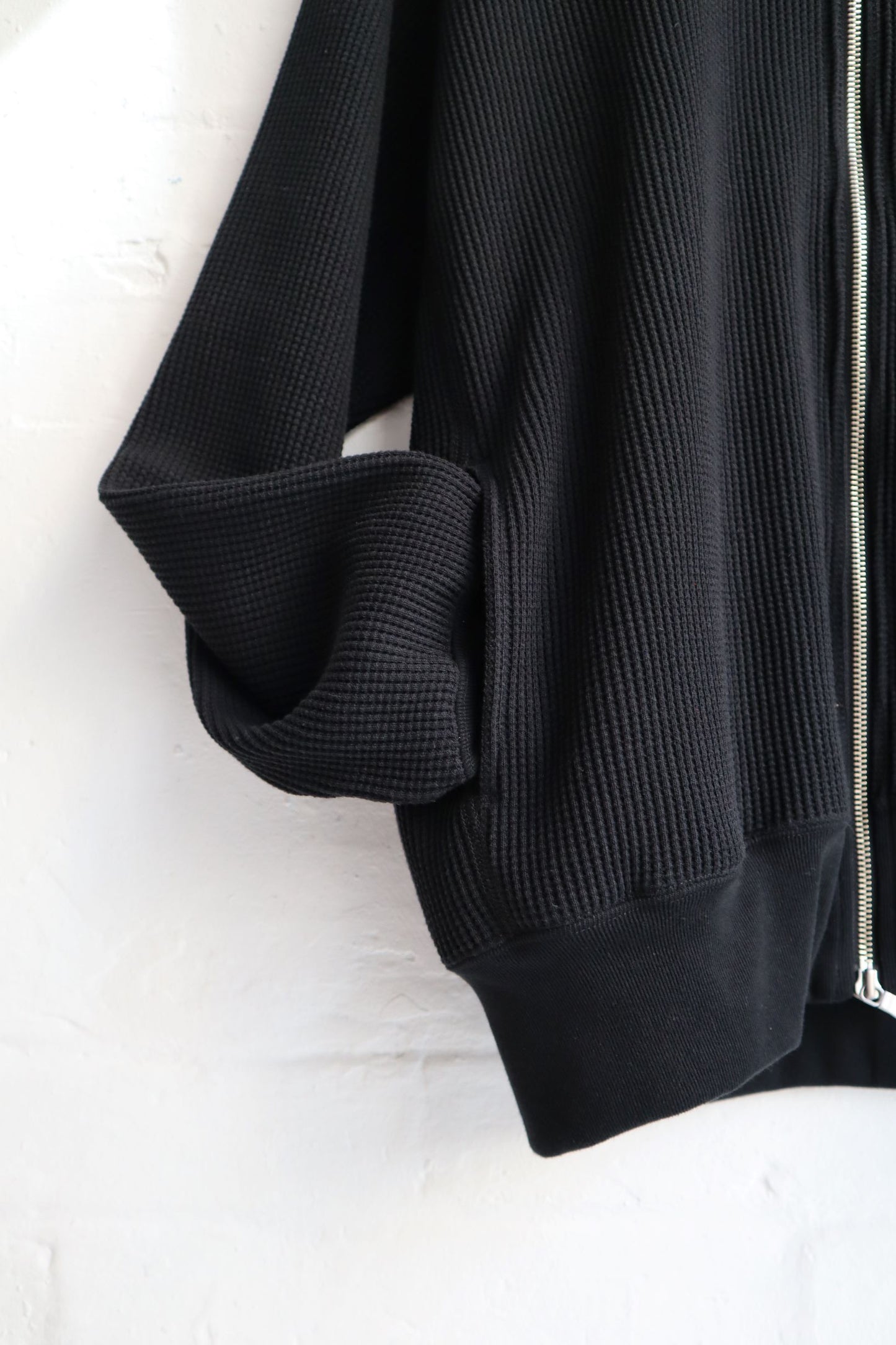 *A Vontade - Waffle Drivers Zip-Through, Black