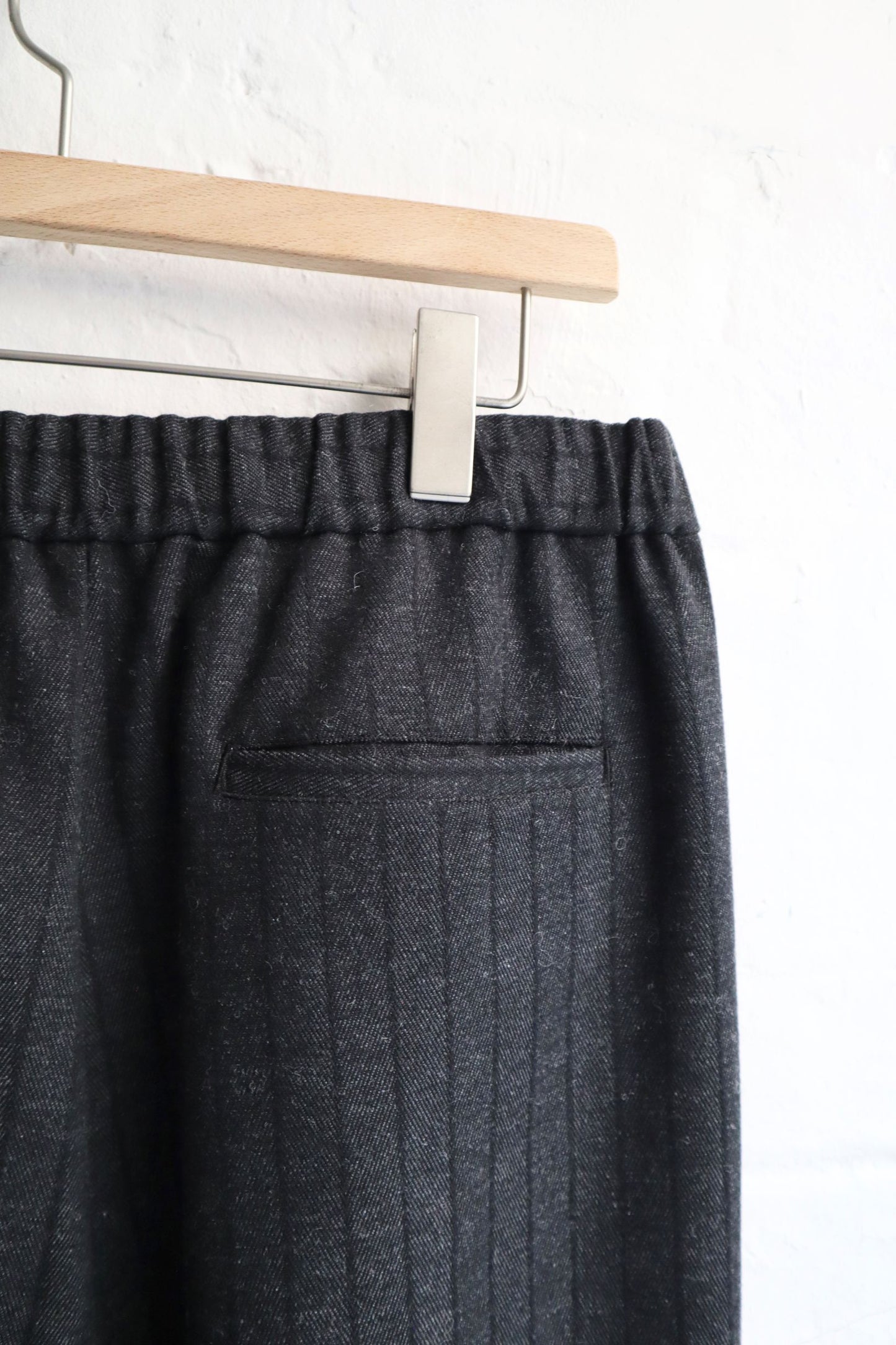 Sunnysiders - Wool Lounge Pants, Charcoal Stripe