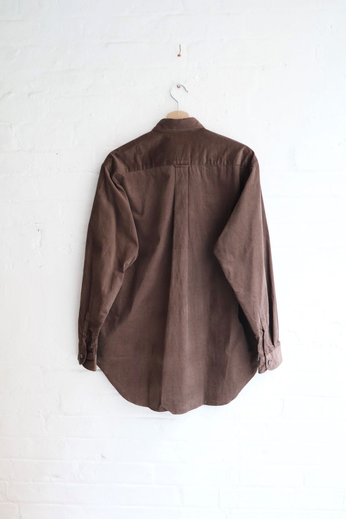 SUNNYSIDERS_FUJITO_Fujito - Snap Down Collar Shirt, Brown Corduroy_Shirts