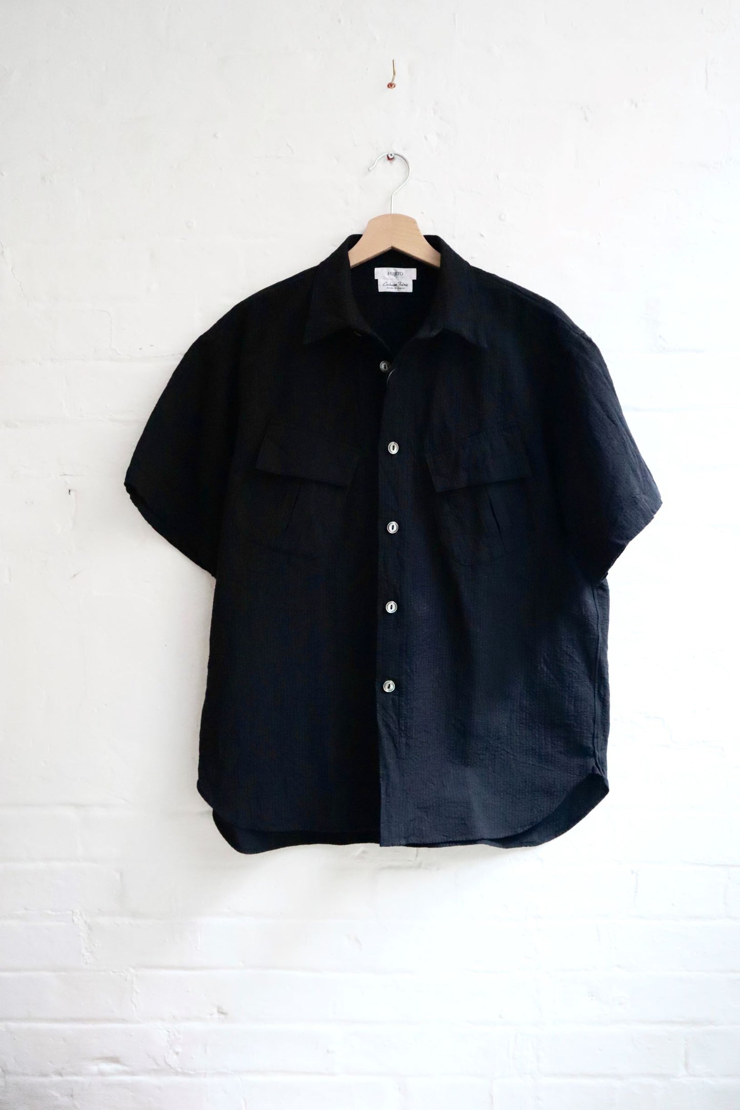 SUNNYSIDERS_FUJITO_Fujito - Short Sleeve Fatigue Shirt, Black_Shirts