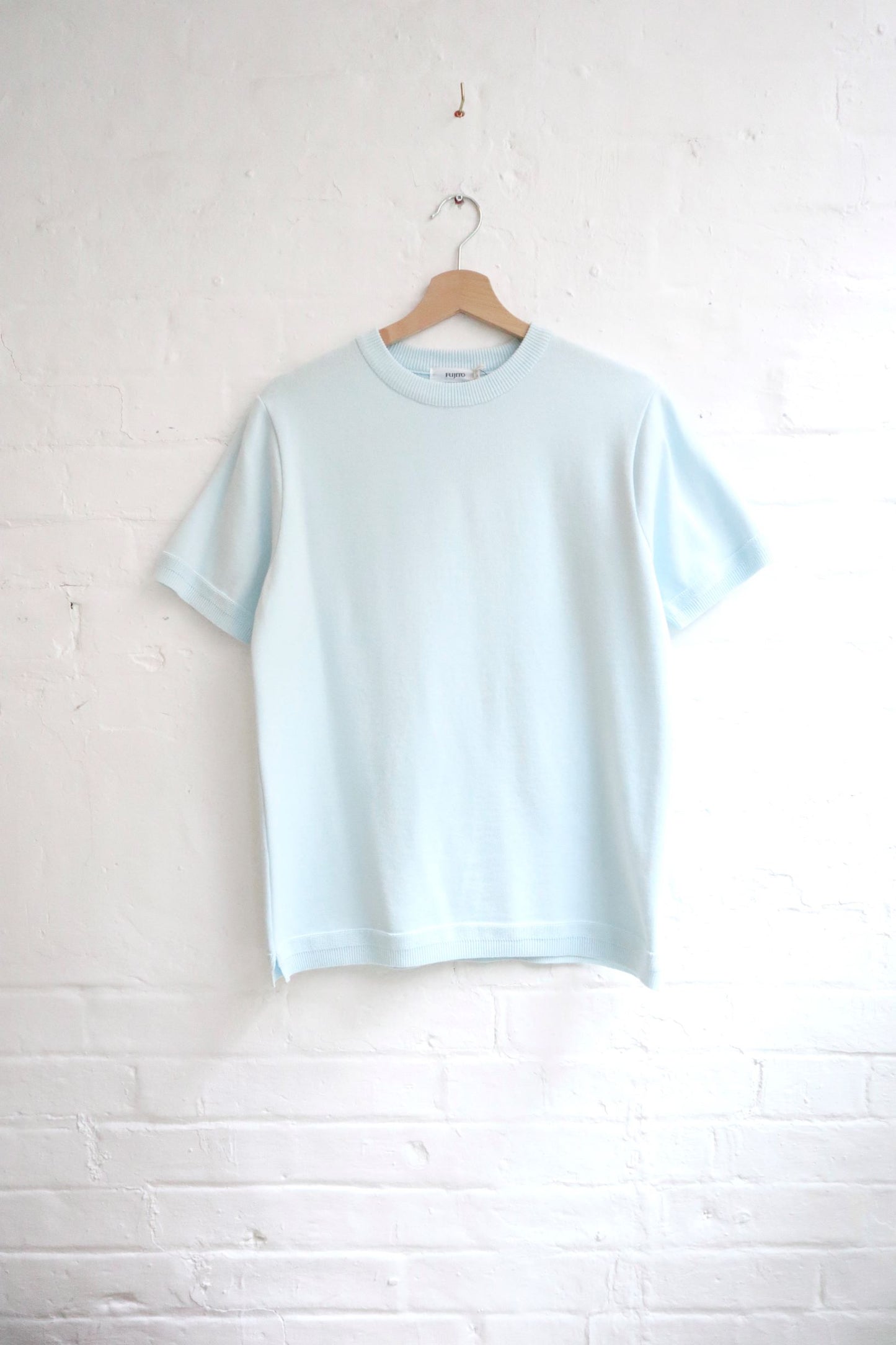 SUNNYSIDERS_FUJITO_Fujito - Knit T-Shirt, Sax_T-Shirts