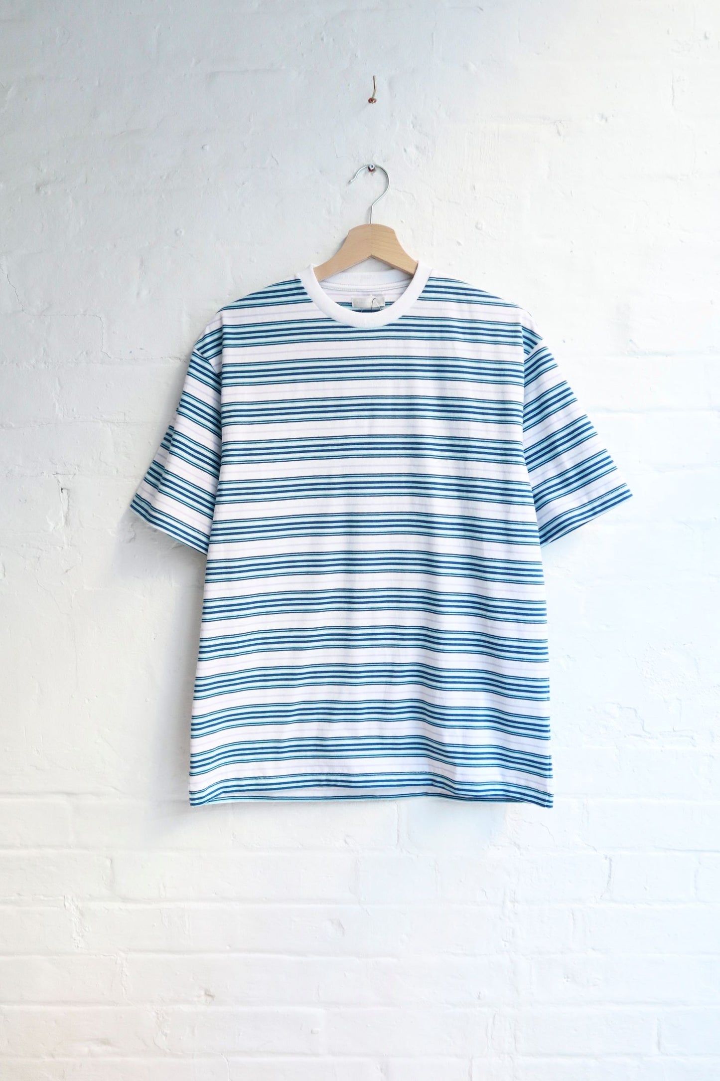 SUNNYSIDERS_SUNNYSIDERS_Sunnysiders - Multi Border T-Shirt, White / Blue_T-Shirts