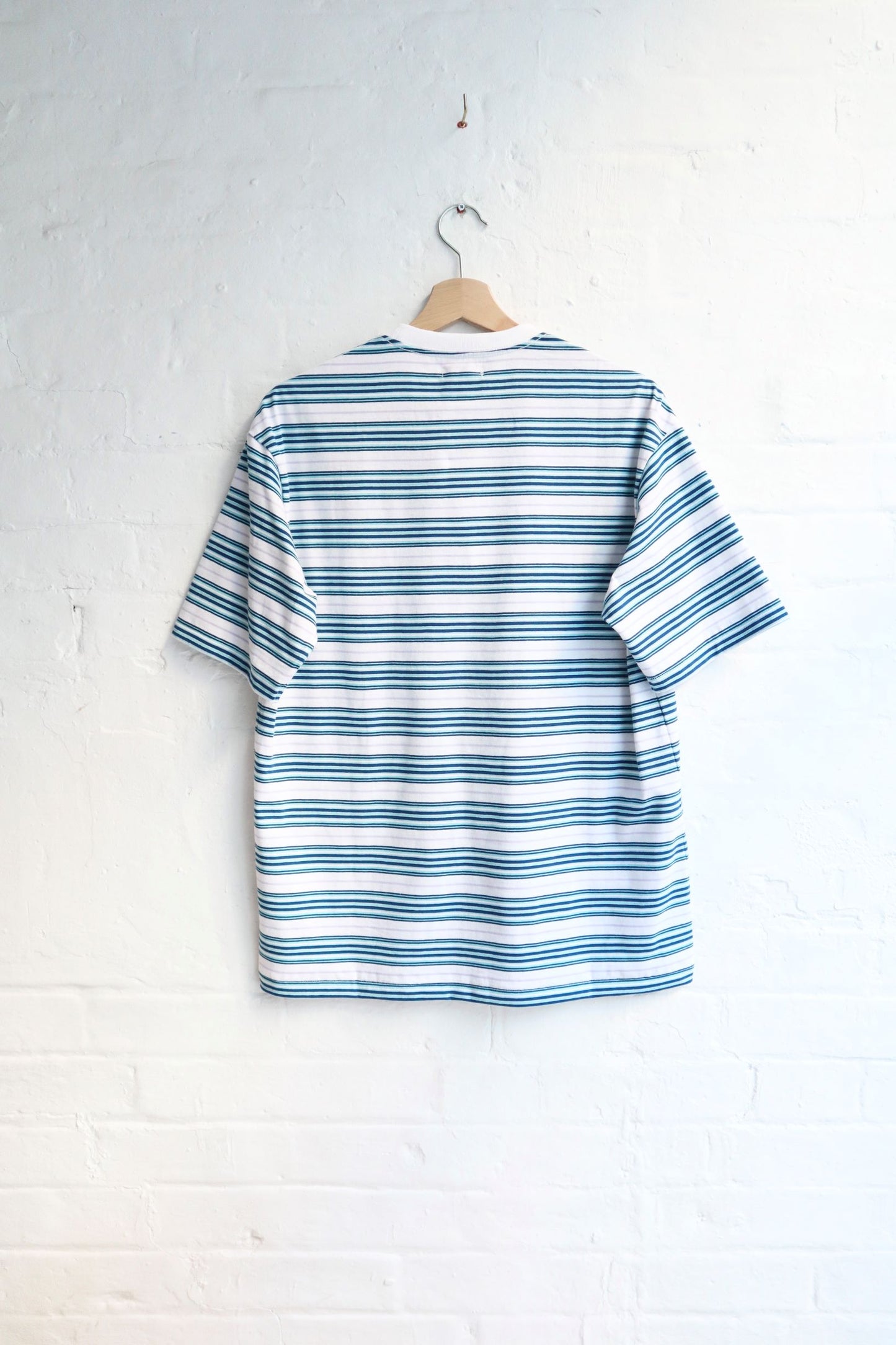 SUNNYSIDERS_SUNNYSIDERS_Sunnysiders - Multi Border T-Shirt, White / Blue_T-Shirts