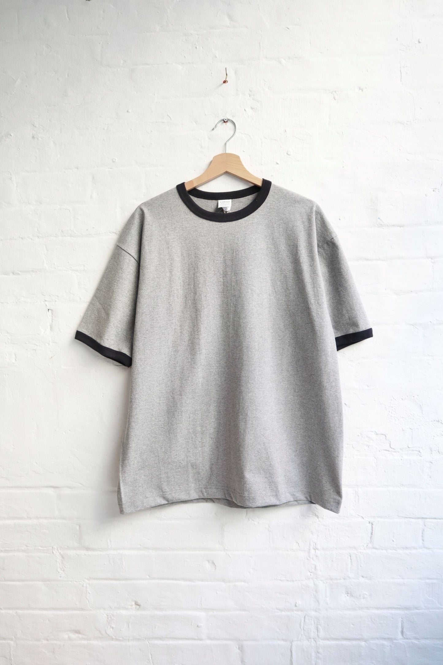 SUNNYSIDERS_*A VONTADE_*A Vontade - Ringer T-Shirt, Grey Marl / Navy_T-Shirts
