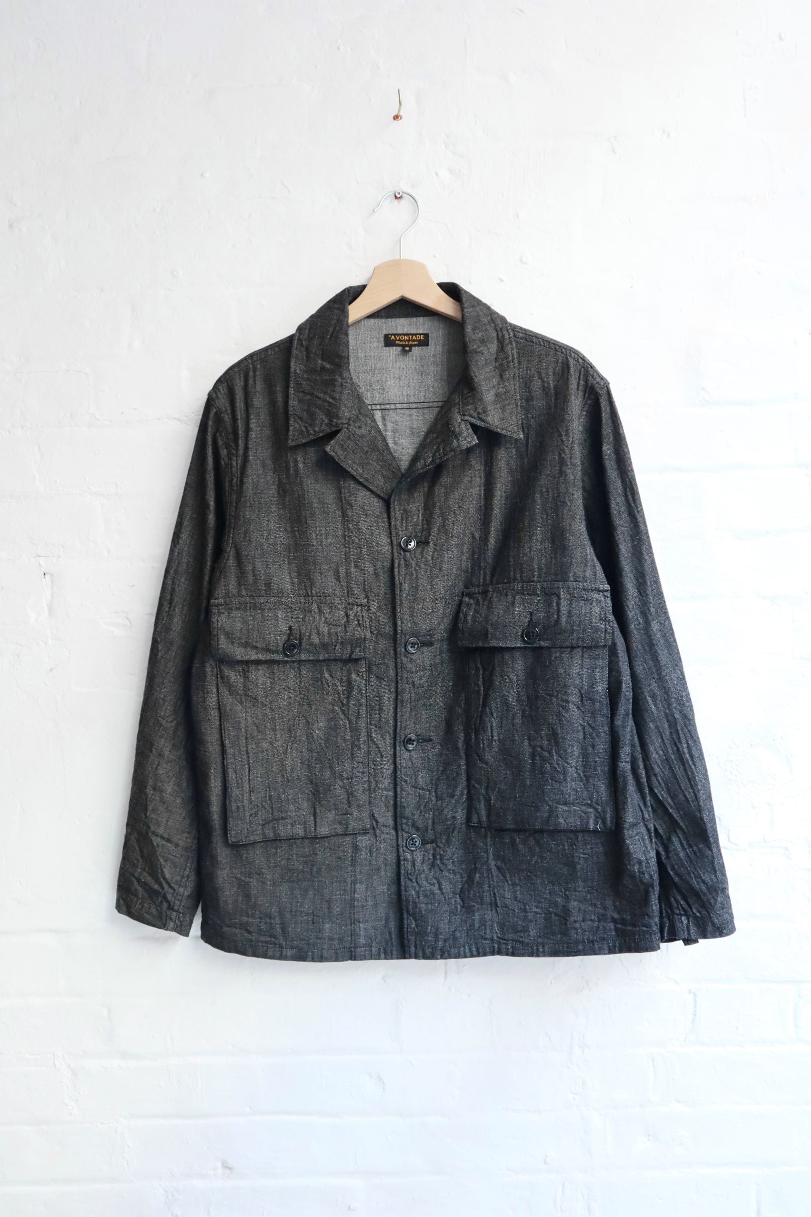 A Vontade Naval Utility Jacket, Black Denim – SUNNYSIDERS