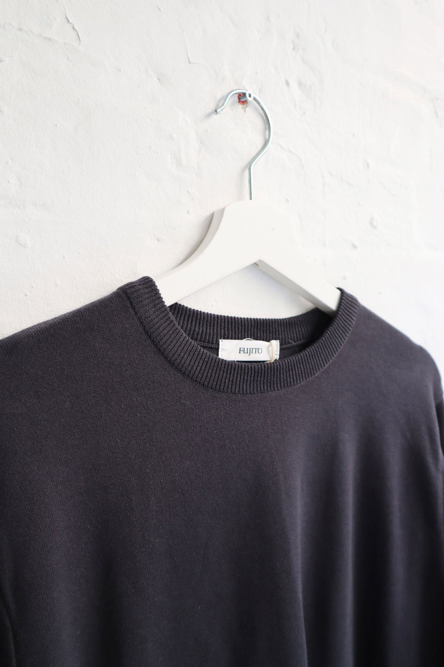 Fujito - Cotton Knit Long Sleev, Charcoal
