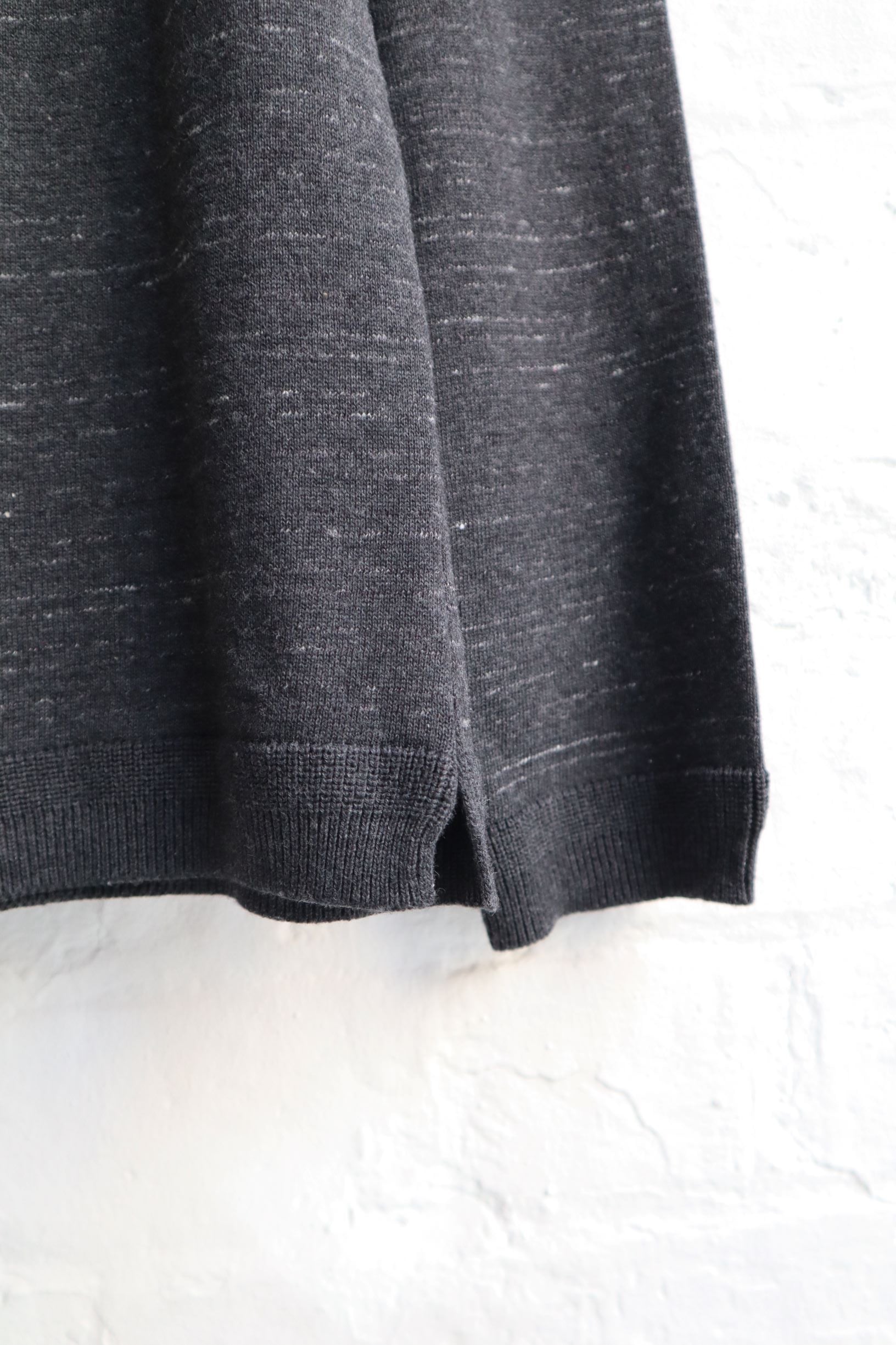 SUNNYSIDERS_FUJITO_Fujito - Cotton Knit Long Sleeve, Charcoal Border_knitwear