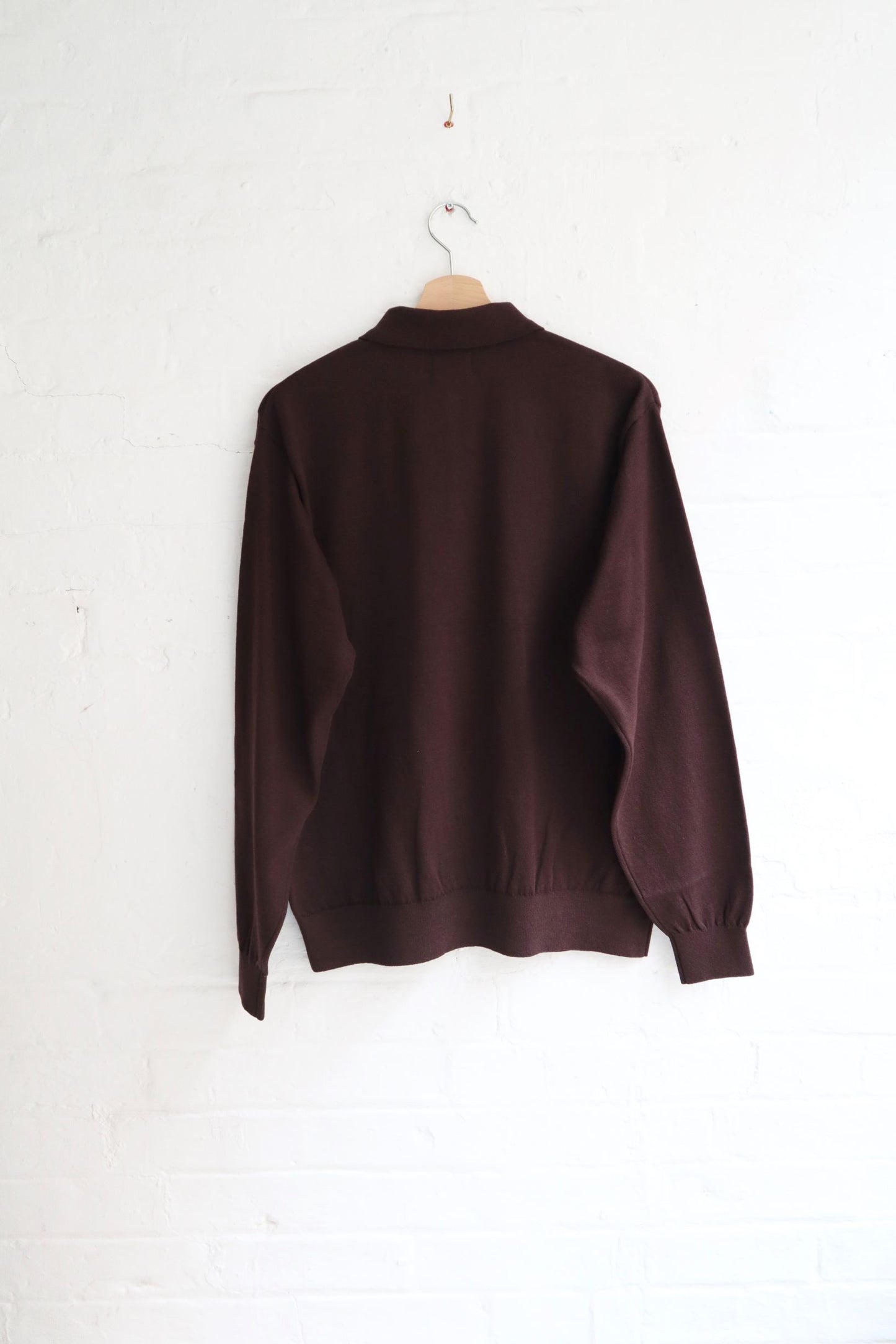 Yonetomi - Wave Cotton Knit Polo, Brown