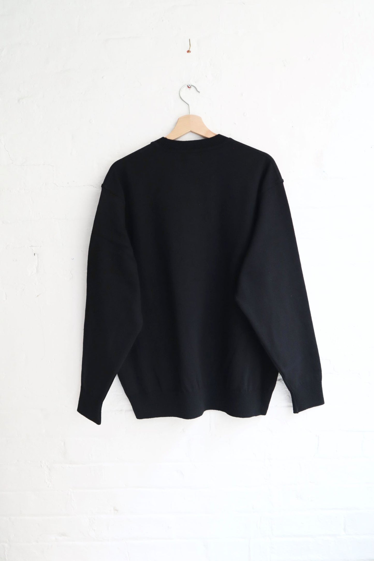Yonetomi - Wave Cotton Knit Pullover, Black