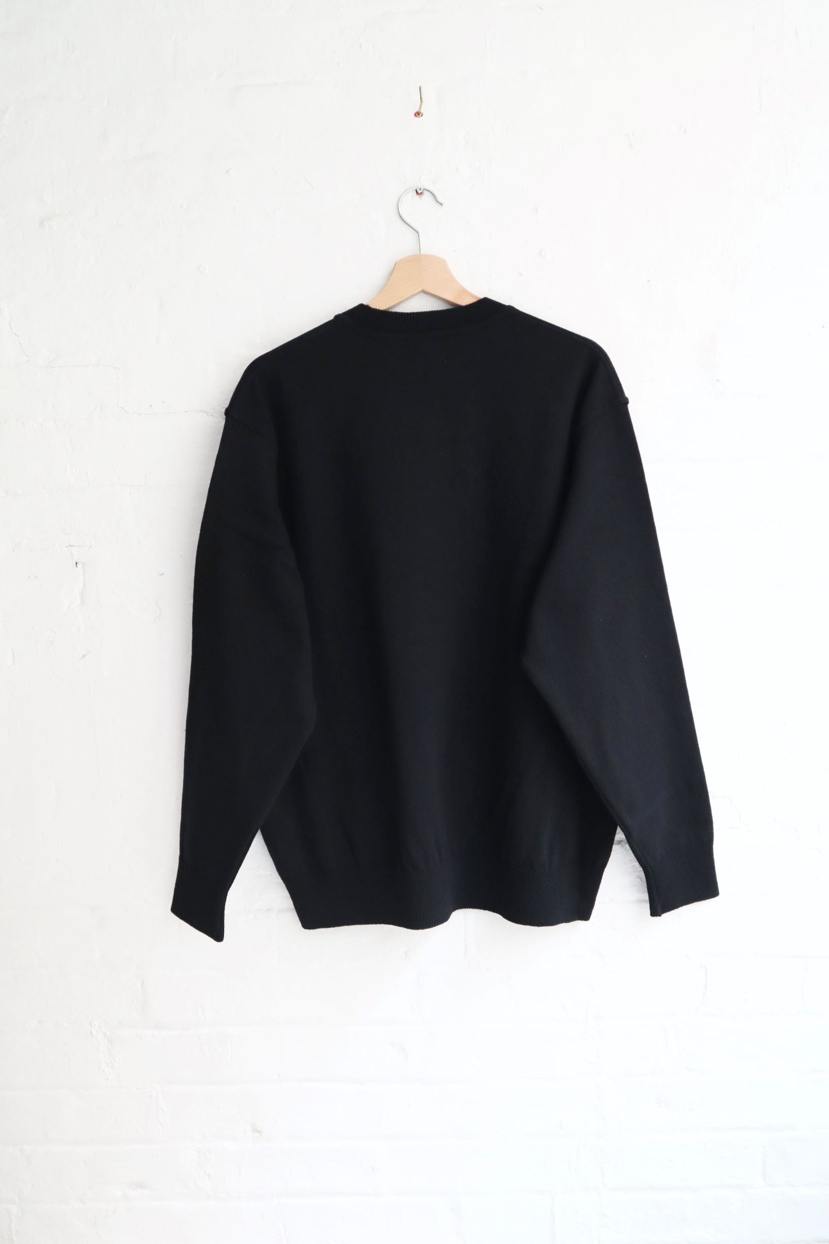 SUNNYSIDERS_YONETOMI_Yonetomi - Wave Cotton Knit Pullover, Black_knitwear