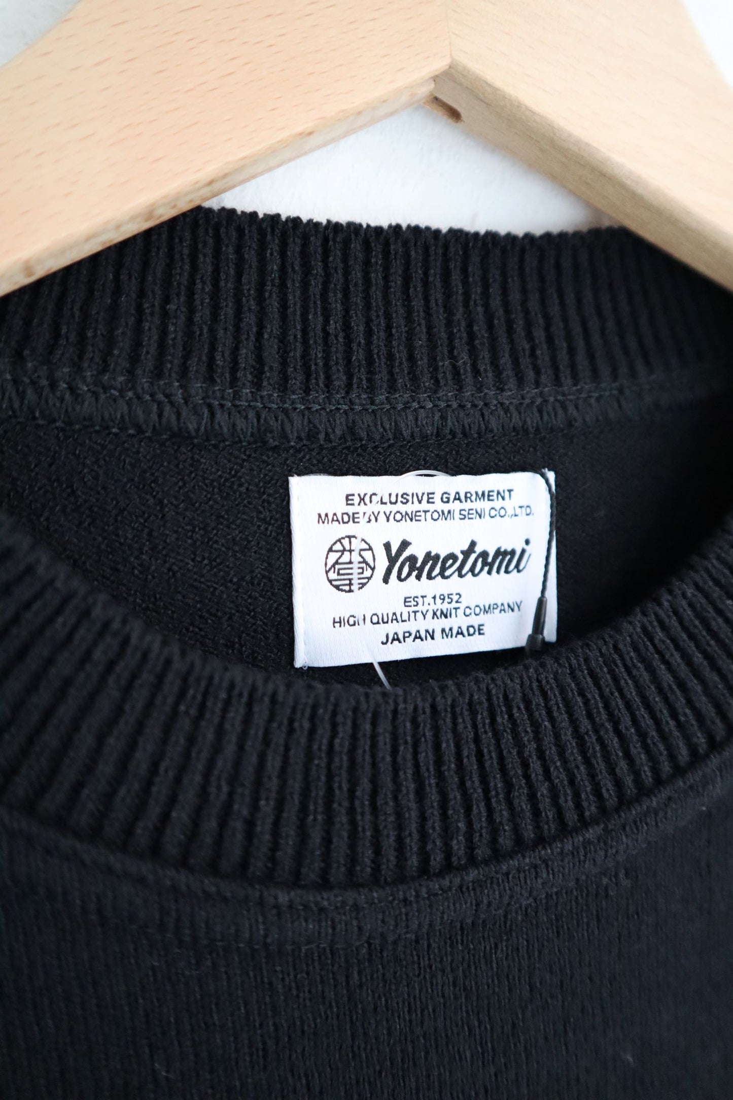Yonetomi - Wave Cotton Knit Pullover, Black