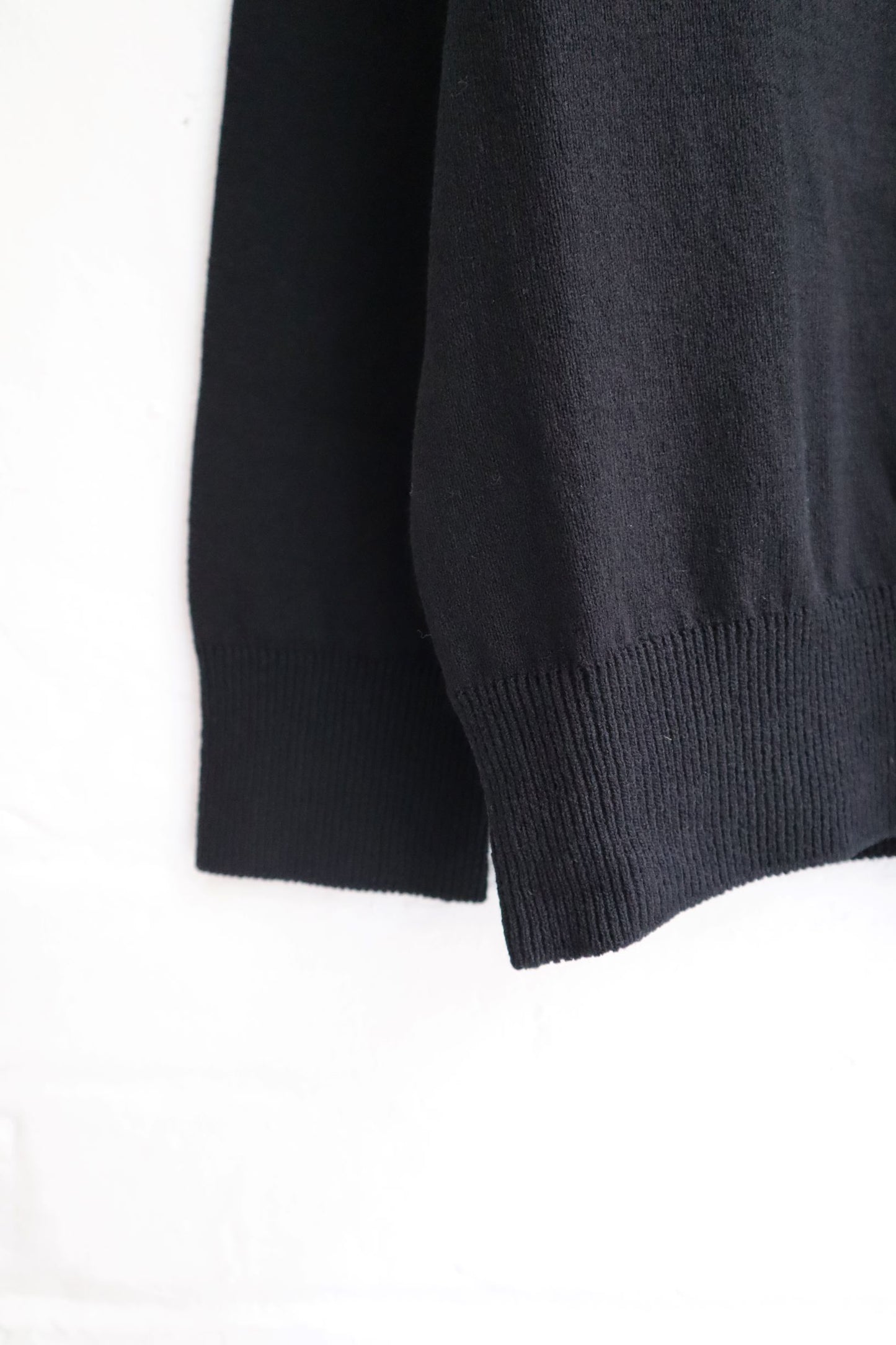 Yonetomi - Wave Cotton Knit Pullover, Black
