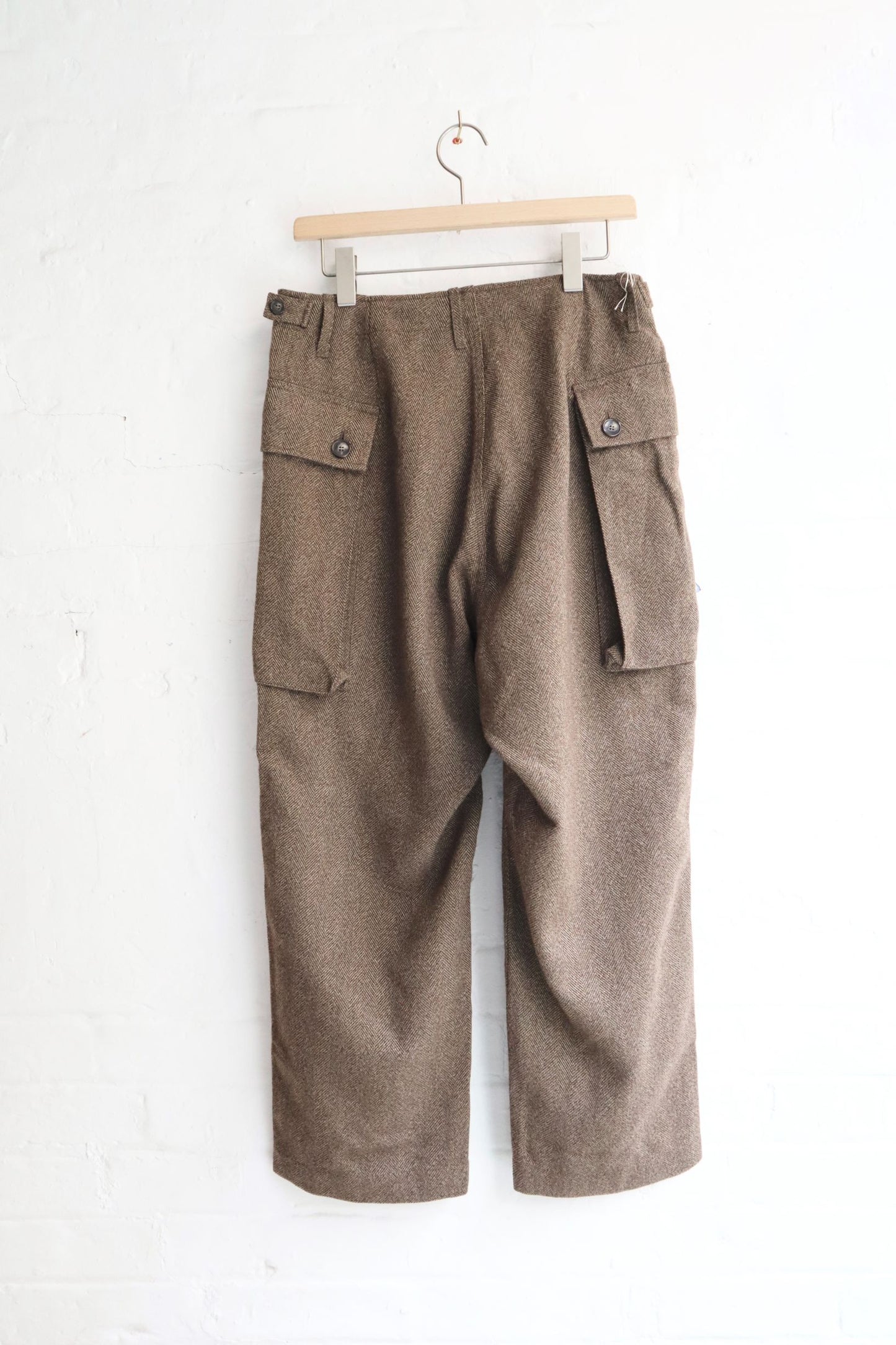 H. Unit - Tech-Tweed Trouser, Brown Herringbone