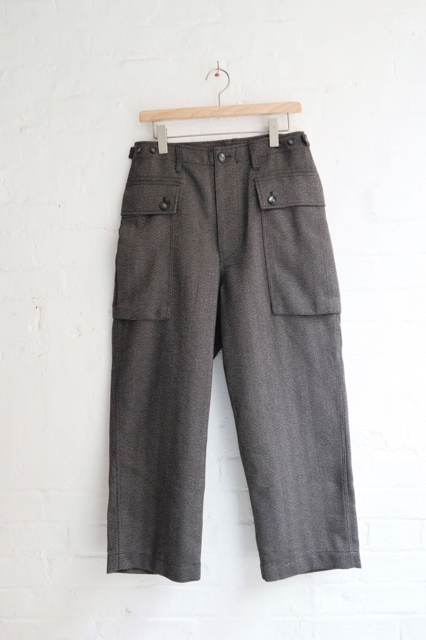 H. Unit - Tech Tweed Trouser, Gray Herringbone