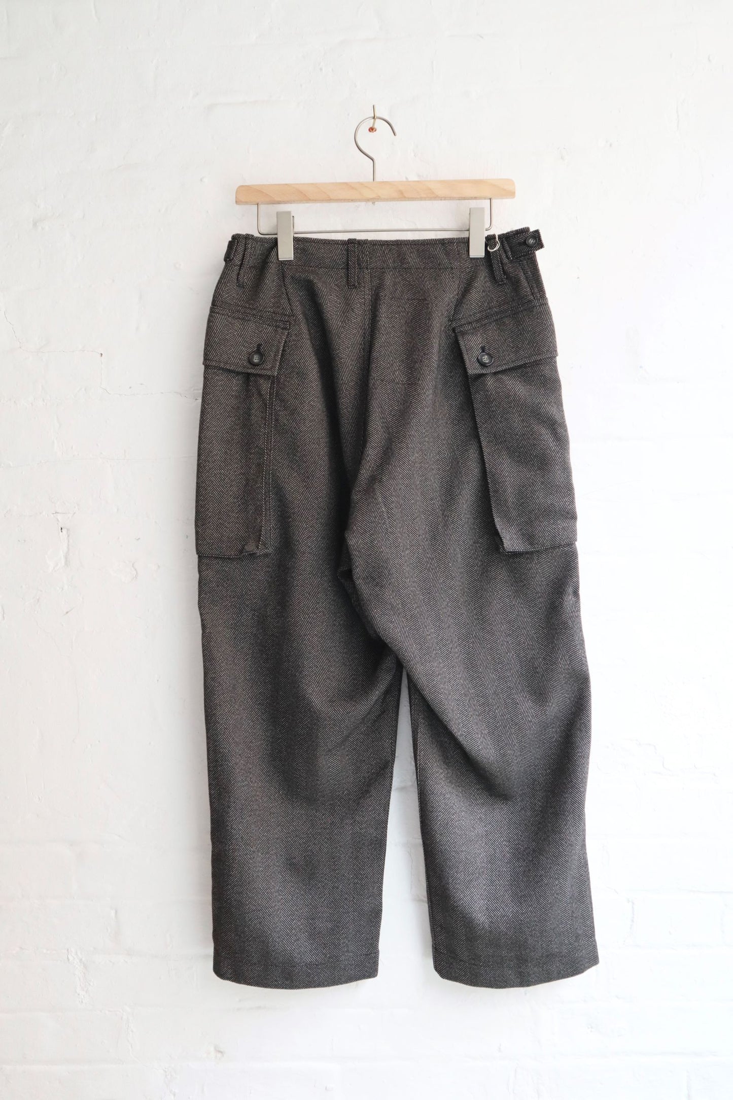 H. Unit - Tech Tweed Trouser, Gray Herringbone