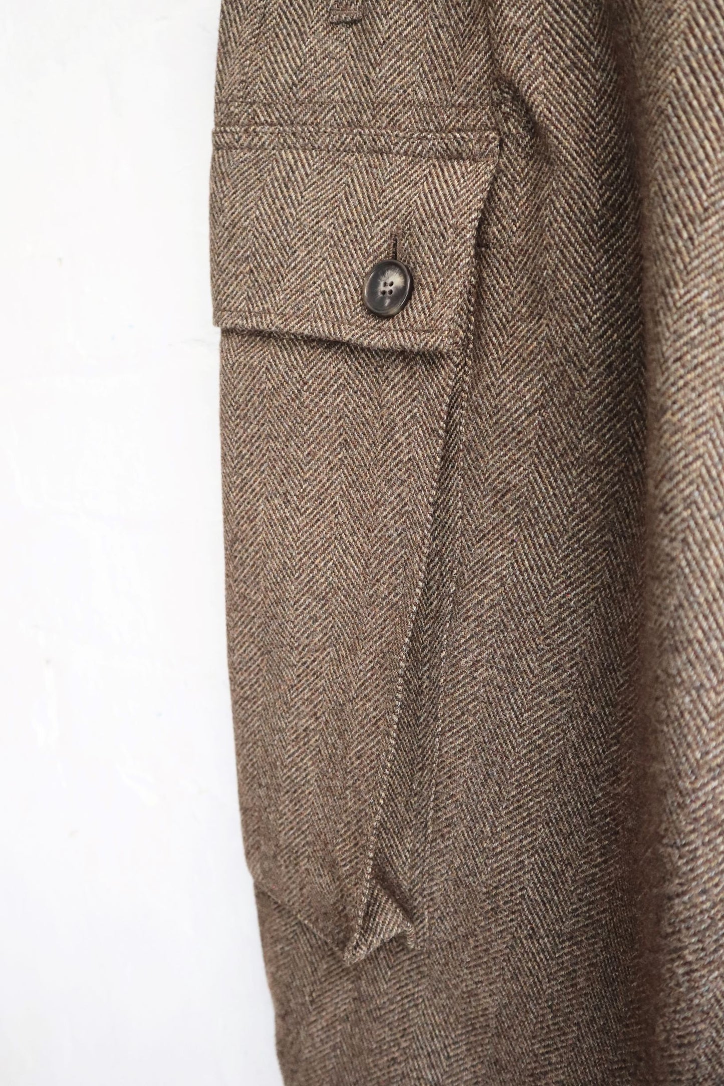 H. Unit - Tech-Tweed Trouser, Brown Herringbone