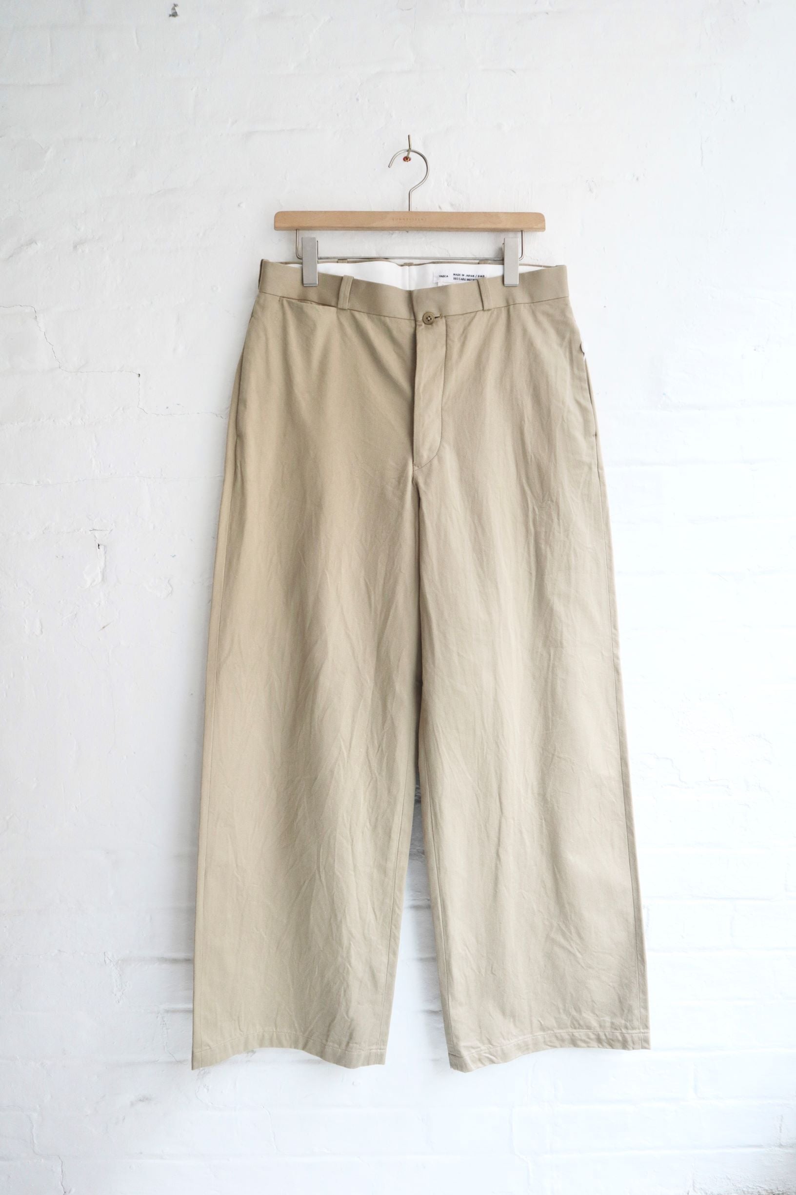 Yaeca - Wide Chino Trousers, Khaki – SUNNYSIDERS