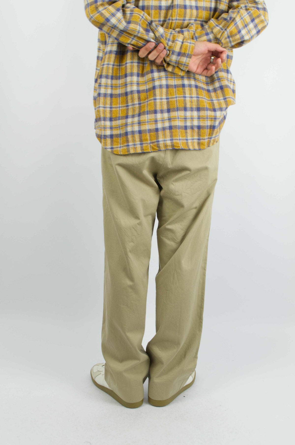 Yaeca - Chino Trousers Two-Tuck Straight, Khaki