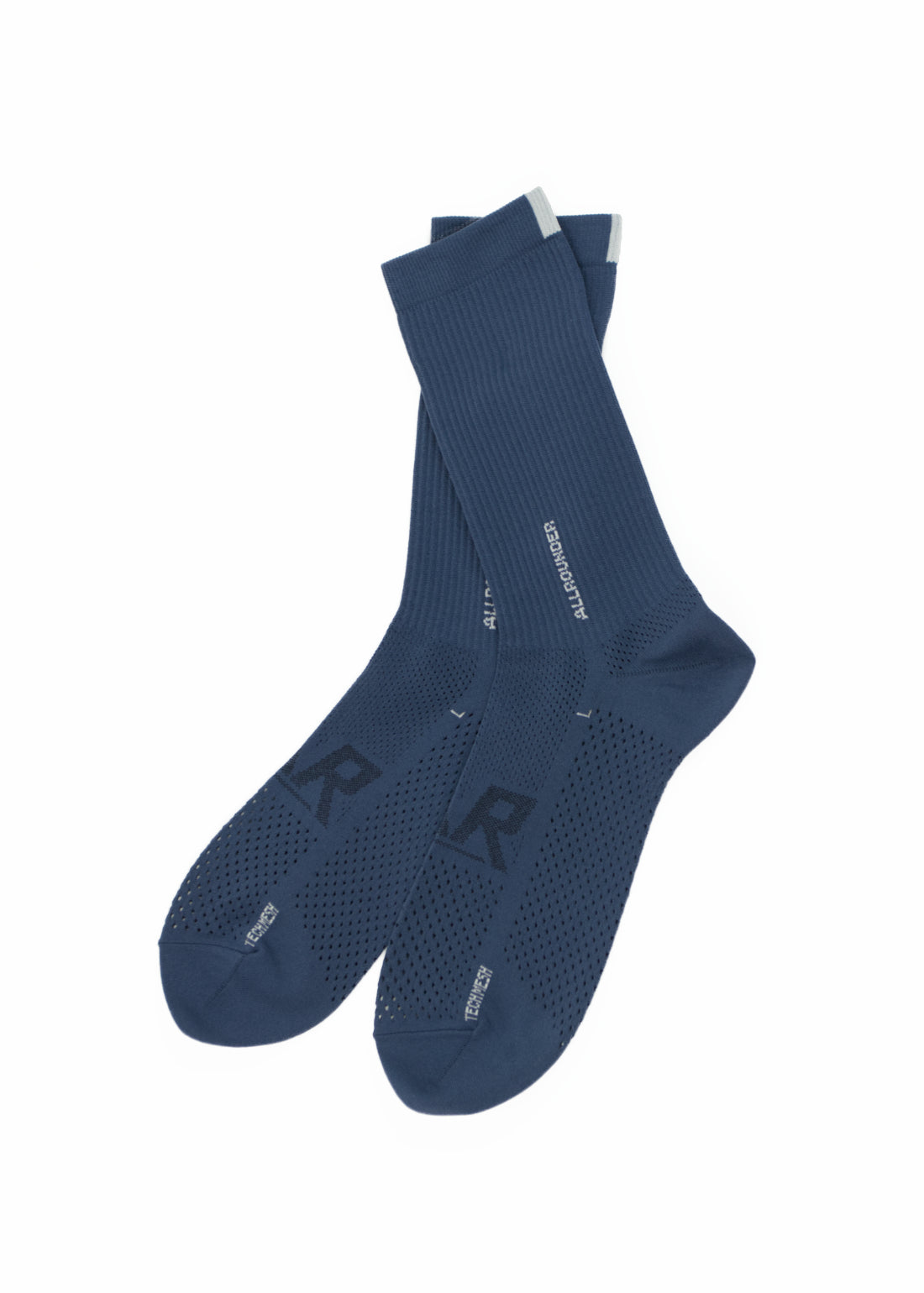 Rototo - 'All Rounder' Tech-Mesh Crew, Iron Blue