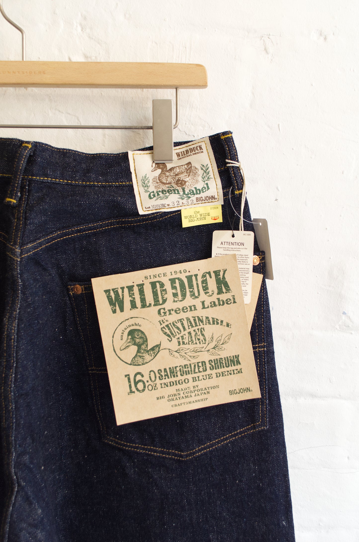 Big John - Green Label Wild Duck Jeans, Indigo