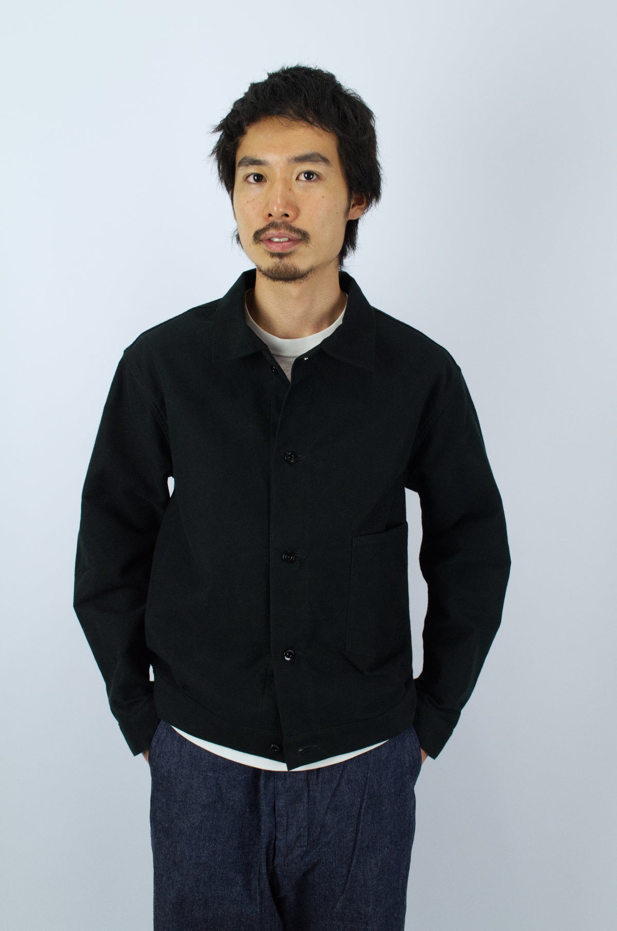 *A Vontade - Coal Mine Blouse, Black Moleskin