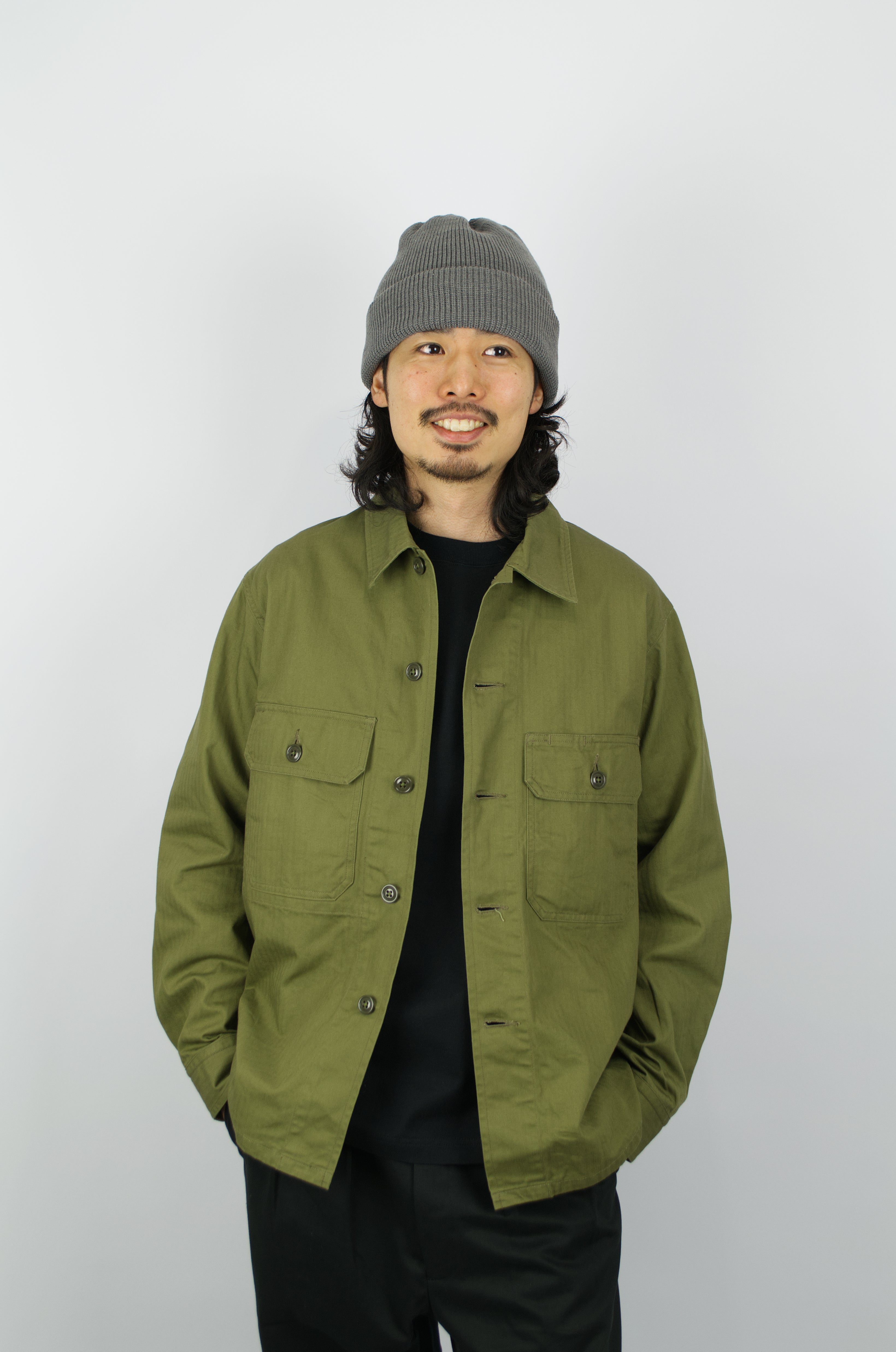 A VORTADE Utility Jacket オリーブ L A VONTADE H.B.T.Utility Jacket [VTD-0481-JK] #47 OLIVE – SUNNYSIDERS