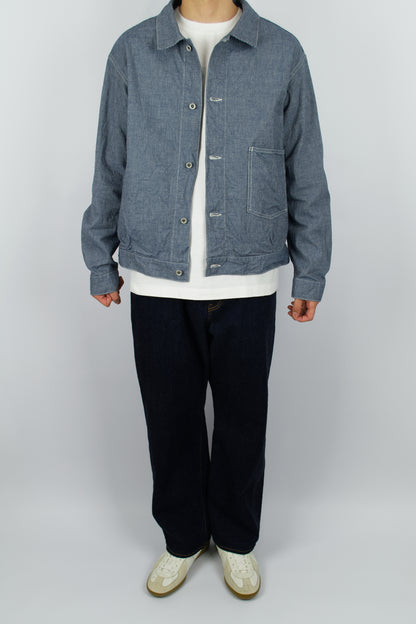 *A Vontade - Coal Mine Blouse, Indigo Pincheck