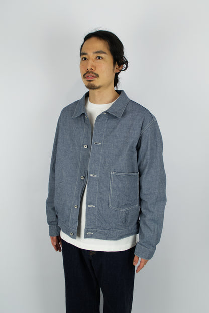 *A Vontade - Coal Mine Blouse, Indigo Pincheck