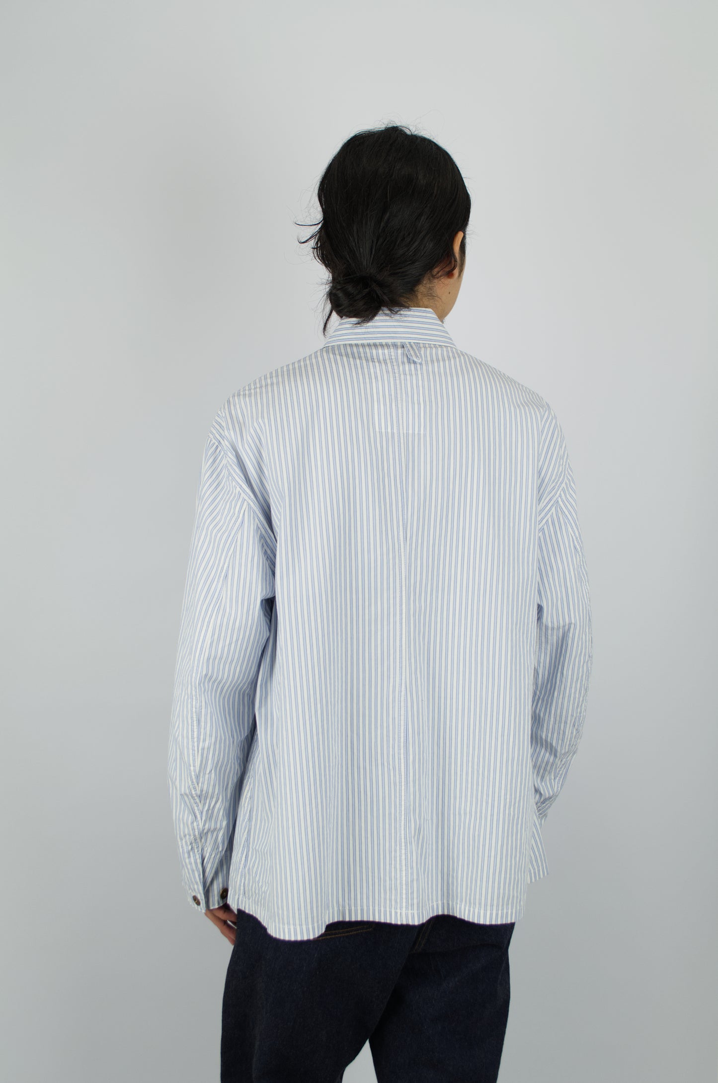 H.Unit - Coverall Shirt Jacket, Blue Stripe