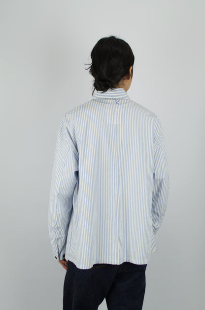 H.Unit - Coverall Shirt Jacket, Blue Stripe