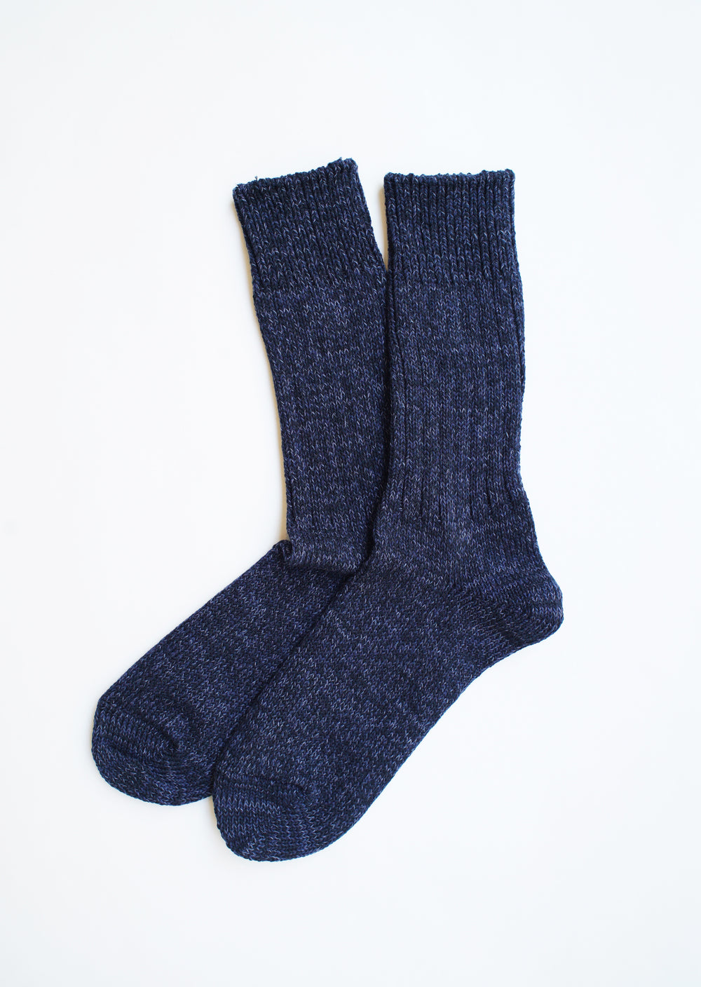 SUNNYSIDERS_ROTOTO_Rototo - Denim Tone Crew Socks, Dark Denim_Socks