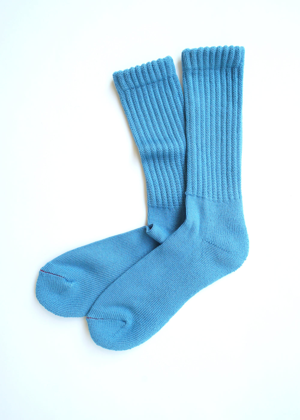 Rototo - Loose Pile Crew Socks, Mid Blue