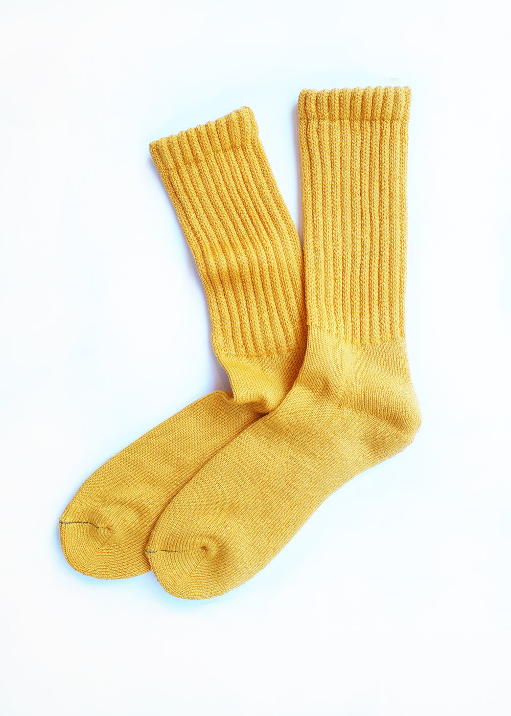 Rototo - Loose Pile Crew Socks, Yellow