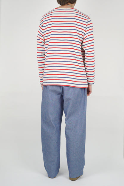 SUNNYSIDERS_SUNNYSIDERS_Sunnysiders - Basque T-Shirt, Blue / Red_T-Shirts