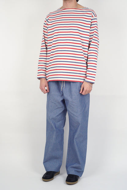 SUNNYSIDERS_SUNNYSIDERS_Sunnysiders - Basque T-Shirt, Blue / Red_T-Shirts