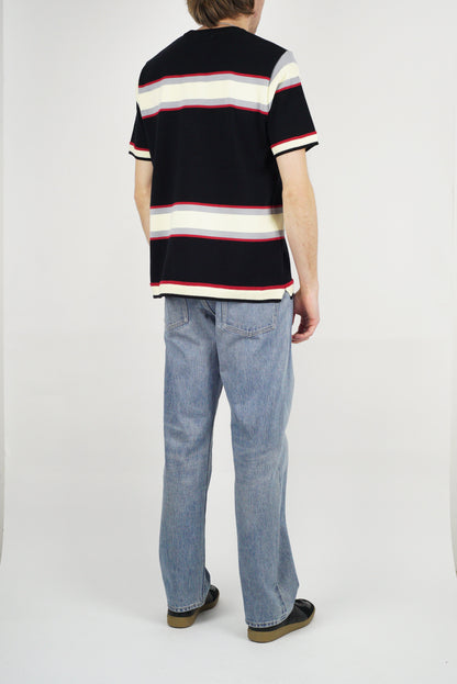 SUNNYSIDERS_FUJITO_Fujito - Knit T-Shirt, Black Border_T-Shirts