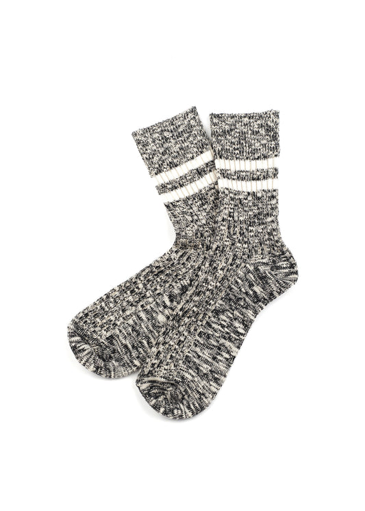 SUNNYSIDERS_ROTOTO_Rototo - Slub Stripe Socks, Black_Socks