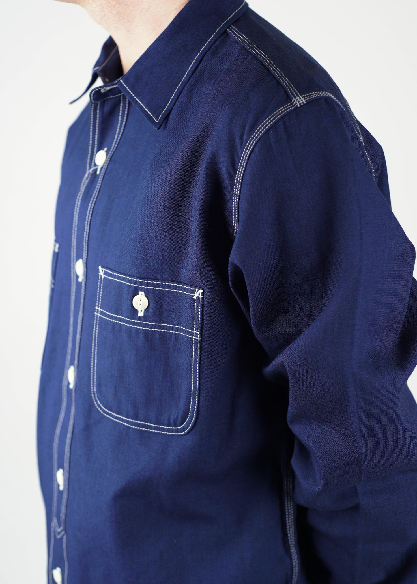 Big John - Selvedge Work Shirt, Indigo