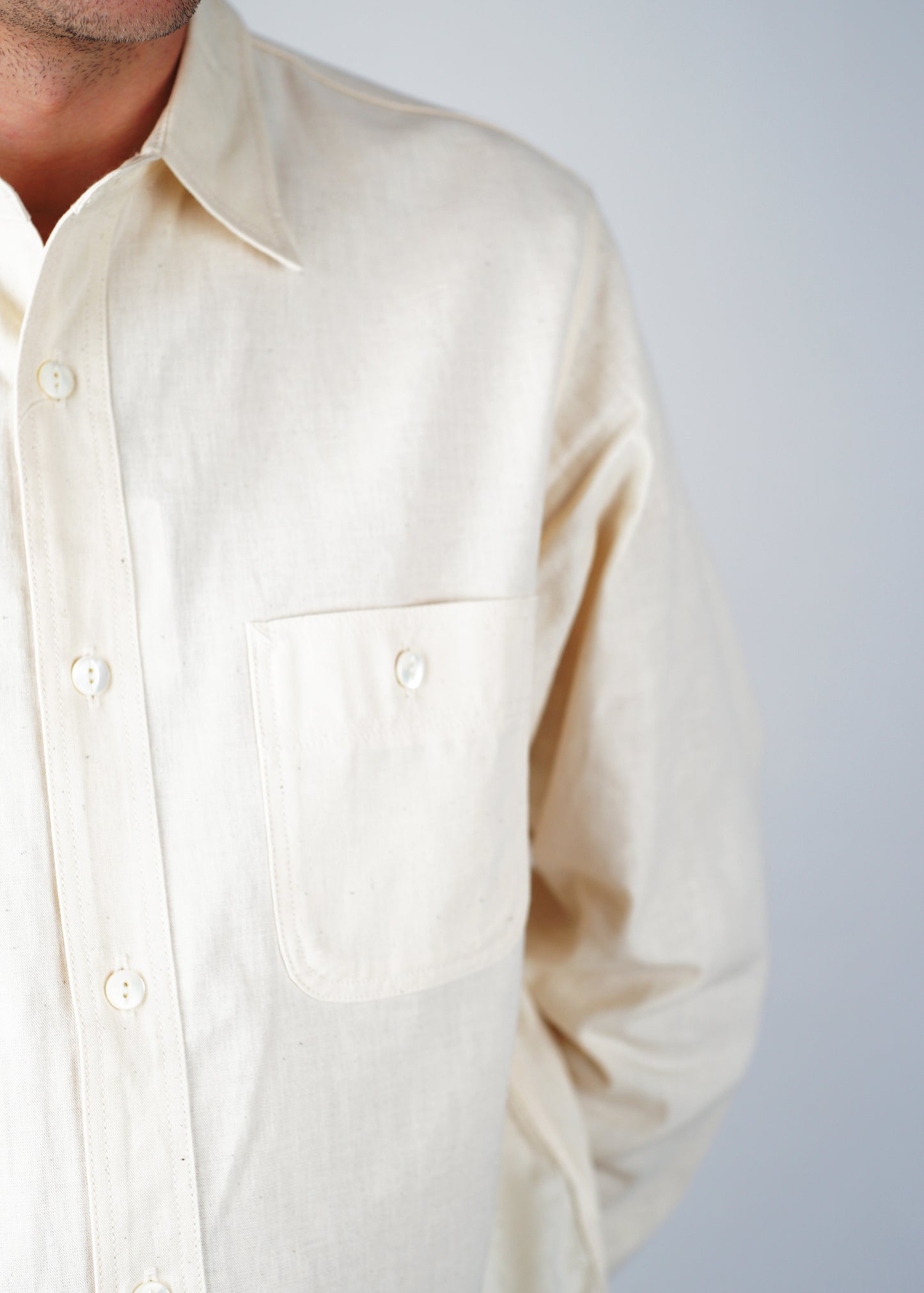 Big John - Selvedge Work Shirt, Natural
