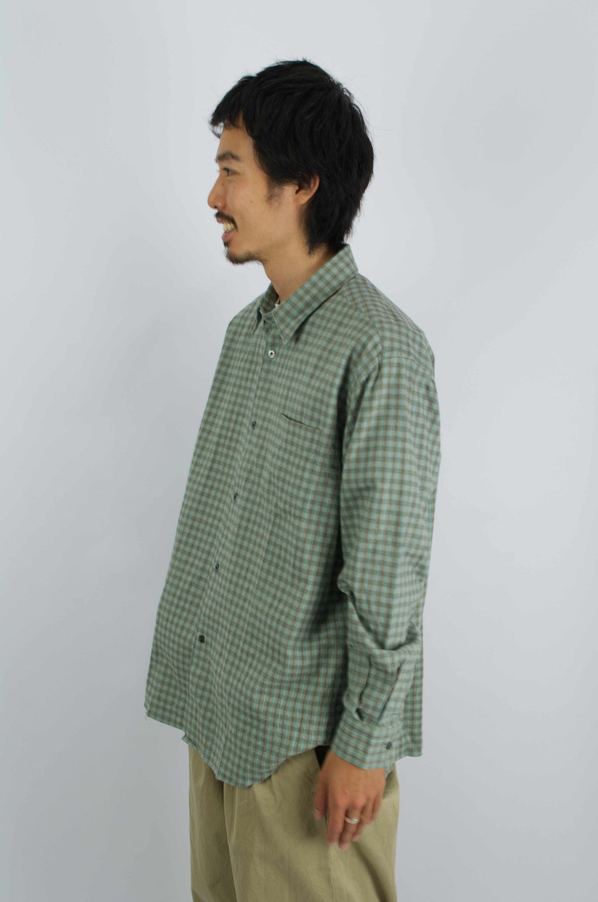 Fujito - Big Sleeve Shirt, Green Check