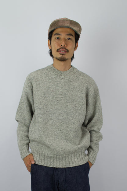 Fujito - Crew Neck Sweater, Light Grey