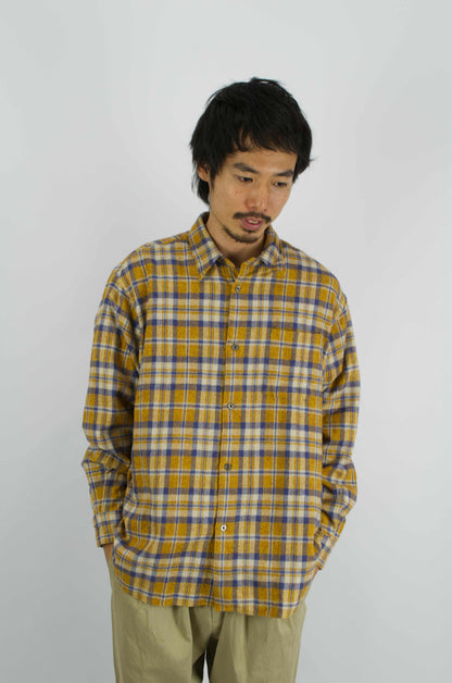 Fujito - Big Sleeve Shirt, Orange Check