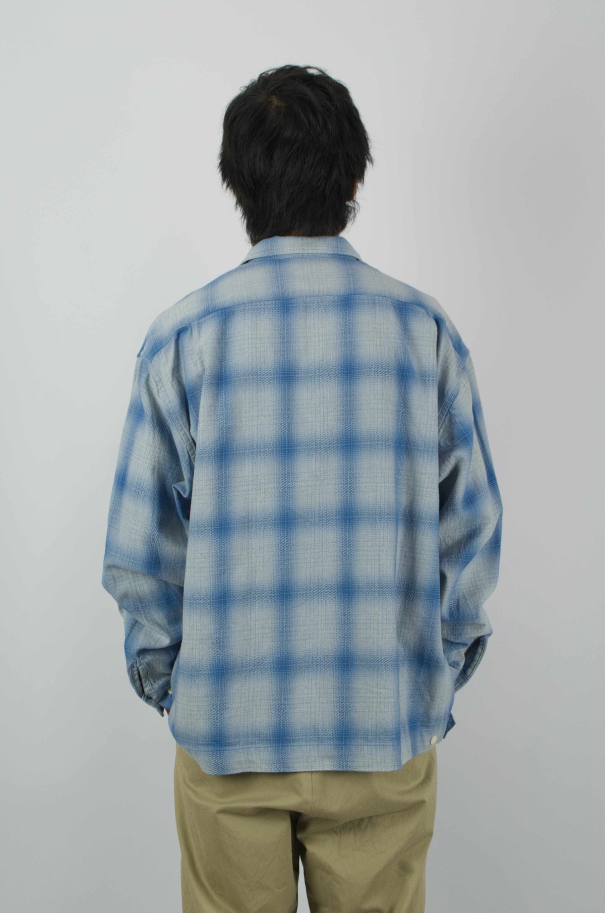 H.Unit - Indigo Checked Work Shirt, Blue