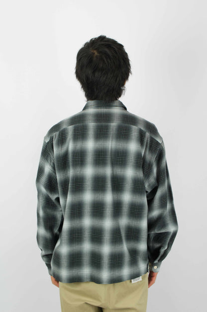SUNNYSIDERS_H.UNIT_H.Unit - Indigo Checked Work Shirt, Black_Shirts