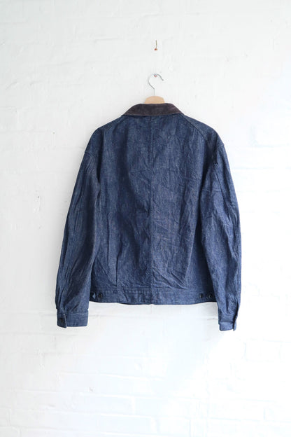 *A Vontade - Cord Collar Zip Work Jacket, Indigo