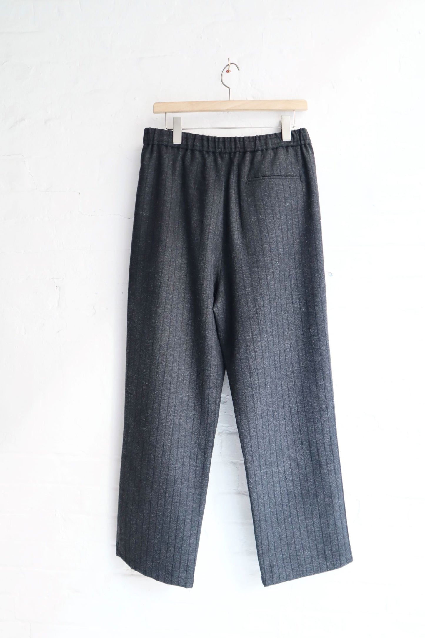 Sunnysiders - Wool Lounge Pants, Charcoal Stripe